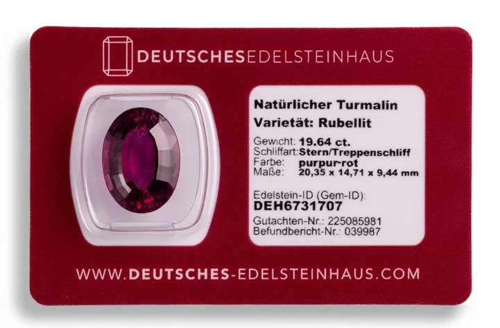 Edelstein Roter Turmalin